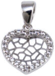 Ékszershop Köves fehérarany szív medál (1334576)