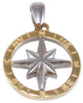Ékszershop Bicolor iránytű arany medál (1329838)