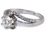 Ékszershop Gyémánt köves fehérarany eljegyzési gyűrű (1336524)