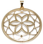 Ékszershop Áttört kerek virág arany medál (1328411)