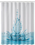 AquaMax Zuhanyfüggöny - WATER FLOWER - Impregnált textil - 180x200 (771061WF)