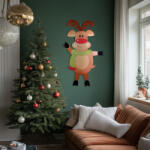 Family Collection Karácsonyi dekoráció - rénszarvas - papír - 90 cm (58965C) - muszakiwebbolt