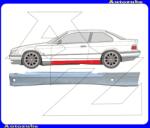 BMW 3 E36 1991.01-1996.08 Küszöb bal "Coupe/Cabrio" 1 mm lemezvastagság RENDELÉSRE (külső javítólemez) POTRYKUS P200741-1