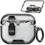Fixpremium Silicon Caz cu suport telefon si carabina pentru AirPods Pro 3, Black