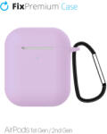 FixPremium - Silicon Caz pentru AirPods 1 & 2, lila