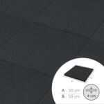  ReFlex Playzone40 esésvédő gumilap - 4x50x50 cm fekete