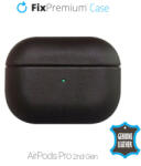 FixPremium - Piele Caz pentru AirPods Pro 2, negru