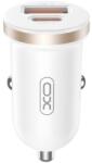 XO CC56 Autós Töltő 1x USB-A 1x USB-C PD QC 30W - Fehér (CC56) (CC56)