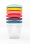 Babymoov Boluri colorate cu capac 250 ml, set de 6 (A004309) Set pentru masa bebelusi