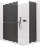 Cerano - Walk-in Crystal TL/P zuhanyfal - 10 mm - merevítő nélküli rendszer + törölközőtartó polc/törölközőtartó - matt fekete, grafitüveg -… - cerano - 485 951 Ft
