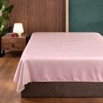 First Choice® Cearceaf pat dublu 240x260 cm, bumbac satinat premium, Roz Pudra