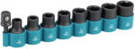 Makita 1/2" gépi dugókulcs készlet 9db-os 8, 10, 12, 13, 14, 15, 17, 18mm + 1/4"-1/2" adapter (B-54645)