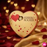 Ferrero Rocher Mogyorós Szívdobozos Praliné 125 g