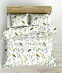  Pamut ágyneműhuzat szett kispárnahuzattal - 140x200 cm / madár és réti virágmintás