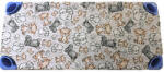  Gumifüles lepedő óvodai fektetőre - 58x130 cm / szafarikölyök mintás - bézs