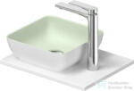 Duravit SIVIDA 30x30 cm-es mosdó+41 cm-es pult kombináció Sivida bútorhoz, matt halványzöld/ matt szatén fehér 268023FG00 (268023FG00)