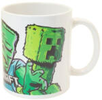 Stor Minecraft zombie & creeper kerámia reggeliző bögre 325ML ajándék dobozban (ev41435)