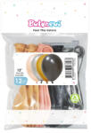 Balonevi lufi, 12" 30cm, 12db/cs, Metallic Adult Assorted (LUFI132520)