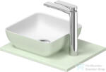 Duravit SIVIDA 30x30 cm-es mosdó+41 cm-es pult kombináció Sivida bútorhoz, matt szatén fehér/matt halványzöld 268023FH00 (268023FH00)