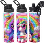 Deconline Crafts XL 3D Unikornisos fém kulacs egyedi névvel 850 ml (DO59995--BOTTLE-850ML)
