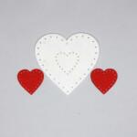 Penta collection Filcfigura készlet, varrható (fehér szív és szív)