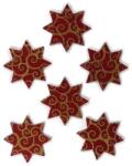 Penta collection Filcfigura - Nyolcágú csillag, festett, bordó-arany (6 db/cs, átm. kb. : 6 cm)
