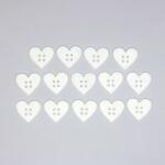 Penta collection Filcfigura szív alakú "gomb" FEHÉR (14 db/cs)