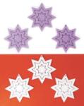 Penta collection Filcfigura - Csillag, vonalas g. fehér- v. lila (6 db/cs, átm. kb. : 6 cm)