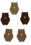 Penta collection Filcfigura - Bagoly (5 db/cs, átm. kb. : 6 cm)