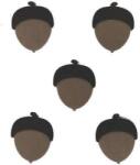 Penta collection Filcfigura - Makk (5 db/cs, átm. kb. : 6 cm)