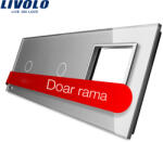 LIVOLO Panou 2 intrerupatoare simple cu touch si priza Livolo din sticla SmartElectro IntelligentHouse (VL-P701/01/E-6I)