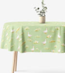 Goldea húsvéti ovális teflonos terítő - libák és húsvéti tojások 140 x 200 cm