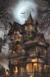 NORIMPEX - Puzzle Tablou Diamant: Casa bântuită 30x40cm - 1 - 39 piese