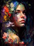 NORIMPEX - Puzzle Pictură Diamant: Imagine color a unei femei 30x40cm - 1 - 39 piese