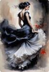 NORIMPEX - Puzzle Tablou Diamant: Femeie în rochie neagră 30x40cm - 1 - 39 piese