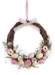 Decorer Coronita Paste din lemn decorata cu oua si flori 33 cm x 36 h (A09.03.50deco)