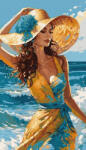 iPicasso Set pictura pe numere, cu sasiu, Soare sudic, 40x70 cm (PC4070011)