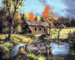 iPicasso Set pictura pe numere, cu sasiu, Farmec rural, 40x50 cm (PC40501057)