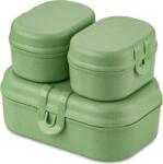 Koziol Cutii de prânz Pascal Ready Organic mini verde deschis 3 el (7151703)