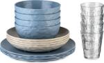 Koziol Set de vase pentru masă pentru 4 persoane Club Goteborg albastru-nisipiu 16 el (8627275) Serviciu de masa