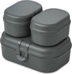 Koziol Cutii de prânz Pascal Ready Organic mini gri 3 el (7151701)