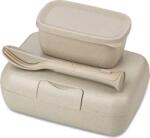 Koziol Recipiente pentru prânz Candy Ready Organic Nature nisip cu tacâmuri 3 el (7272700)