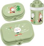 Koziol Cutii de prânz pentru copii cu sticlă de apă Hop on to go verde fistic 3 el (8641757)