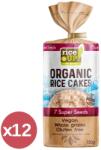RiceUP! Puffasztott teljes kiőrlésű barna rizs szelet 7 szupermaggal kínáló 12X120 g
