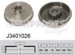 NIPPARTS Tambur frana NIPPARTS J3401026 (J3401026)