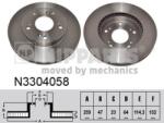 NIPPARTS Disc frana NIPPARTS N3304058 (N3304058)