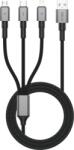 Tech-Protect Ultraboost Dna 3in1 Lightning & Type-c & Micro-usb Kábel 3a 120cm Vas Szürke (5906302330294)