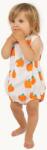 Tinycottons pamut baba body APPLES WOVEN BODY - bézs 92