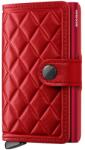 Secrid bőr pénztárca EMBOSS DIAMOND - piros Univerzális méret