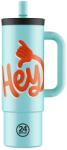24Bottles termosz bögre Straw 800ml Blue - kék Univerzális méret - answear - 19 990 Ft